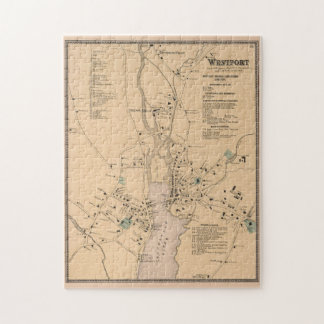 Puzzle Mapa de época de Westport CT (1867)