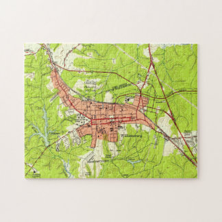 Puzzle Mapa de época de Williamsburg Virginia (1952)
