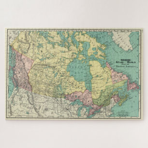 Puzzle Mapa de época del Canadá (1897)
