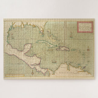 Puzzle Mapa de época del Caribe (1707)