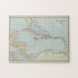 Puzzle Mapa de época del Caribe (1889)