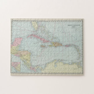 Puzzle Mapa de época del Caribe (1889)