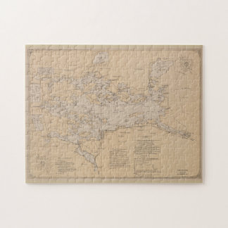 Puzzle Mapa de época del lago Winnipesaukee (1907)