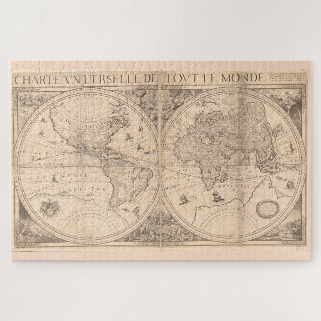 Puzzle Mapa de época del mundo (1650) (Horizontal)