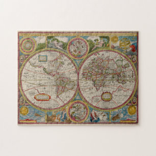Puzzle Mapa de época del mundo (1662)