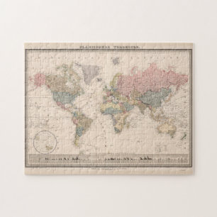 Puzzle Mapa de época del mundo (1852)