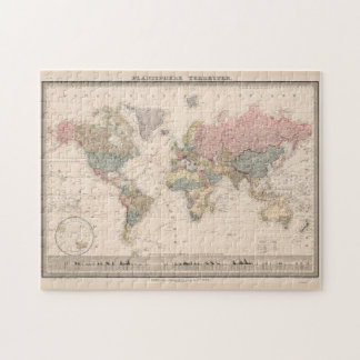 Puzzle Mapa de época del mundo (1852)
