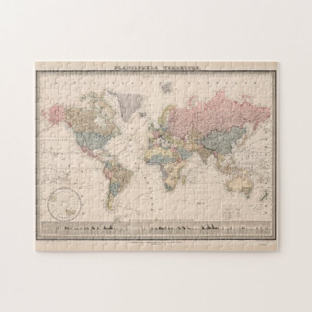 Puzzle Mapa de época del mundo (1852) (Horizontal)