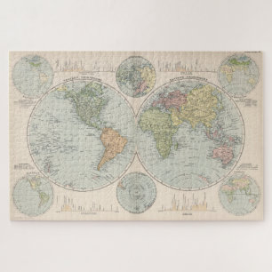 Puzzle Mapa de época del mundo (1892)