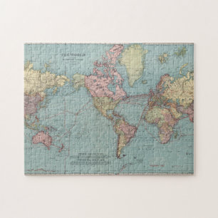 Puzzle Mapa de época del mundo (1912)