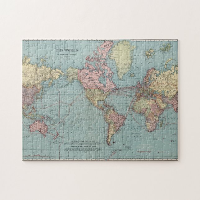 Puzzle Mapa de época del mundo (1912) (Horizontal)