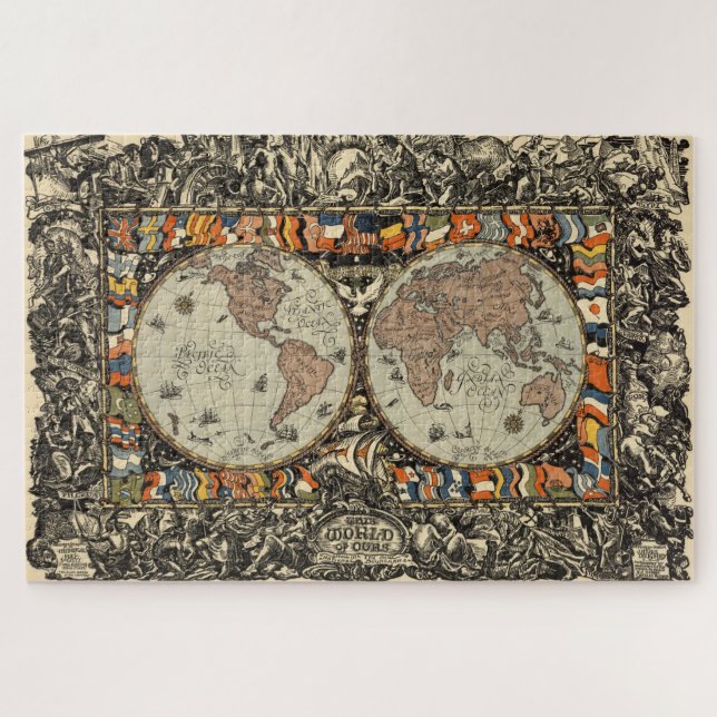 Puzzle Mapa de época del mundo (1920) (Horizontal)