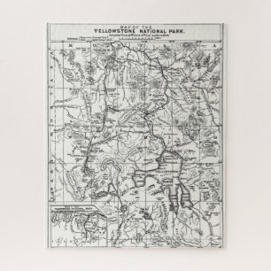 Puzzle Mapa de época del Parque Nacional Yellowstone