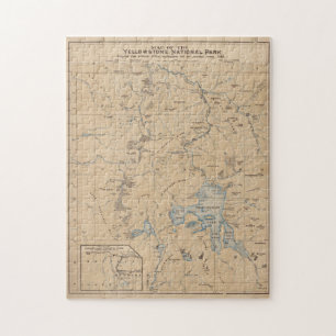 Puzzle Mapa de época del Parque Nacional Yellowstone (18