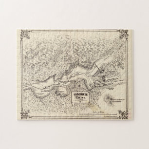 Puzzle Mapa de época del valle de Yosemite (1879)