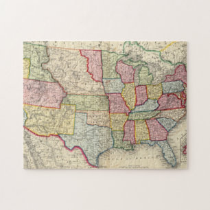 Puzzle Mapa De Estados Unidos, Y Territorios