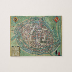 Puzzle Mapa de Estrasburgo, de 'Civitates Orbis Terrarum