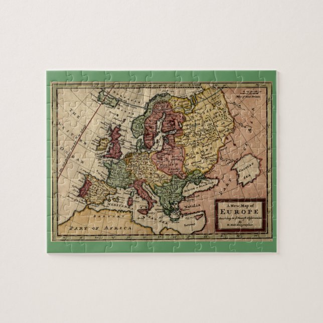 Puzzle Mapa de Europa de 1721 de Herman Moll (Horizontal)