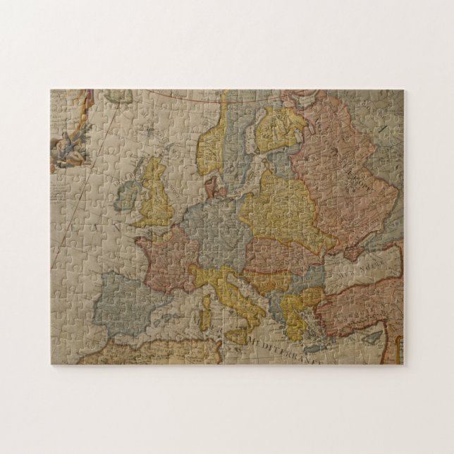 Puzzle Mapa de Europa el | 1700 (Horizontal)
