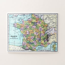 Puzzle Mapa de Francia de época