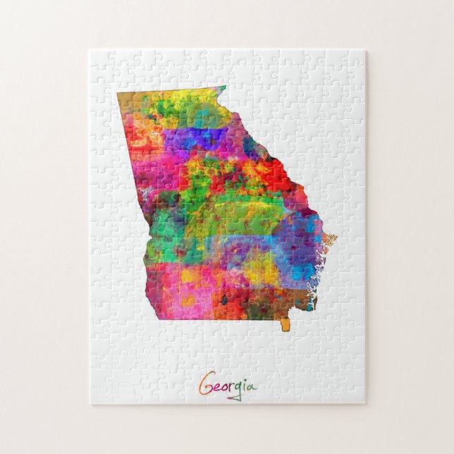 Puzzle Mapa de Georgia (Vertical)