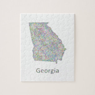 Puzzle Mapa de Georgia