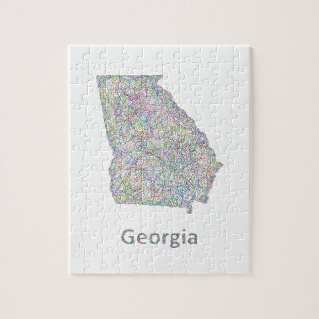 Puzzle Mapa de Georgia (Vertical)