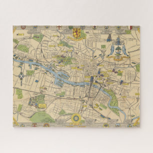 Puzzle Mapa de Glasgow, Inglaterra