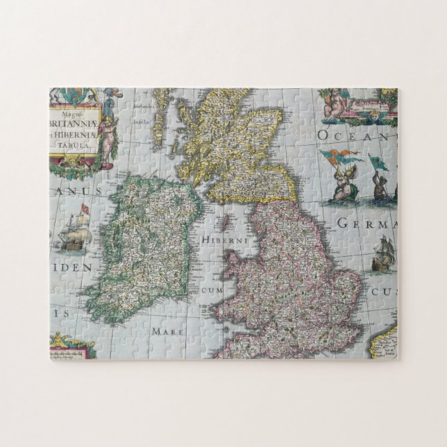Puzzle Mapa de Gran Bretaña el | 1631 (Horizontal)