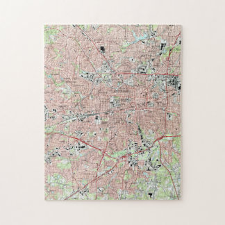 Puzzle Mapa de Greensboro Carolina del Norte (1997)