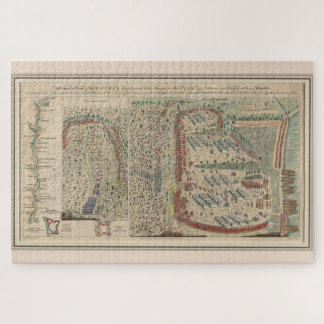 Puzzle Mapa de guerra indio y francés del lago George