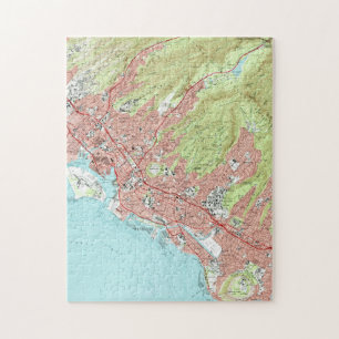 Puzzle Mapa de Honolulu Hawaii (1983)
