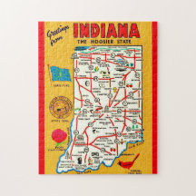 Mapa de Hoosier de Indiana