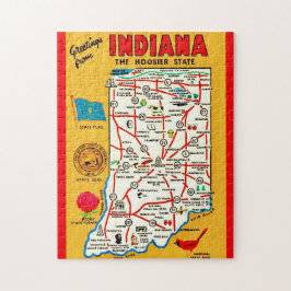 Puzzle Mapa de Hoosier de Indiana