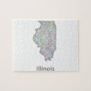 Puzzle Mapa de Illinois