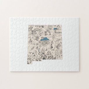 Puzzle Mapa de imágenes de época en forma de México