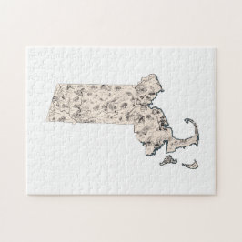 Puzzle Mapa de imágenes de la época de Massachusetts