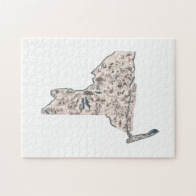 Puzzle Mapa de imágenes de la época de Nueva York (Horizontal)