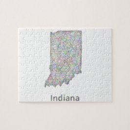 Puzzle Mapa de Indiana