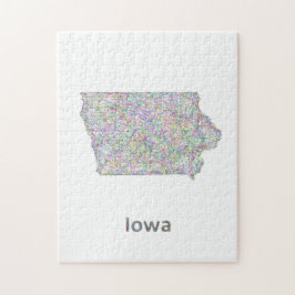 Puzzle Mapa de Iowa