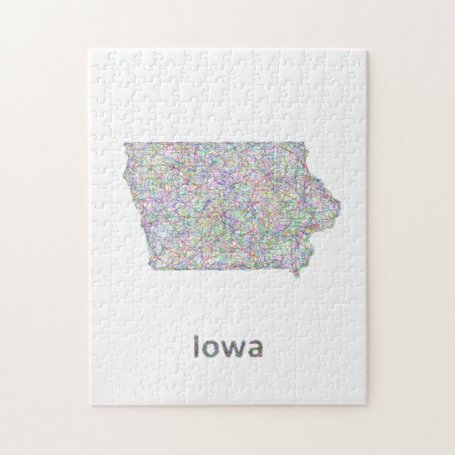 Puzzle Mapa de Iowa (Vertical)
