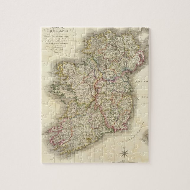 Puzzle Mapa de Irlanda (Vertical)