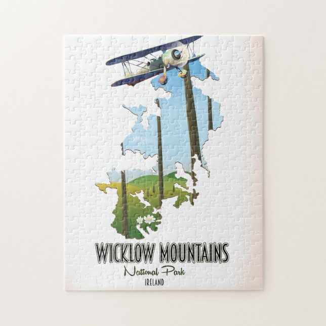 Puzzle mapa de irlanda del parque nacional de las montaña (Vertical)