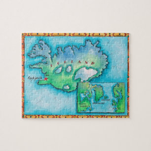 Puzzle Mapa de Islandia