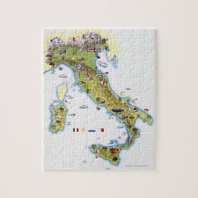 Puzzle Mapa de Italia (Vertical)
