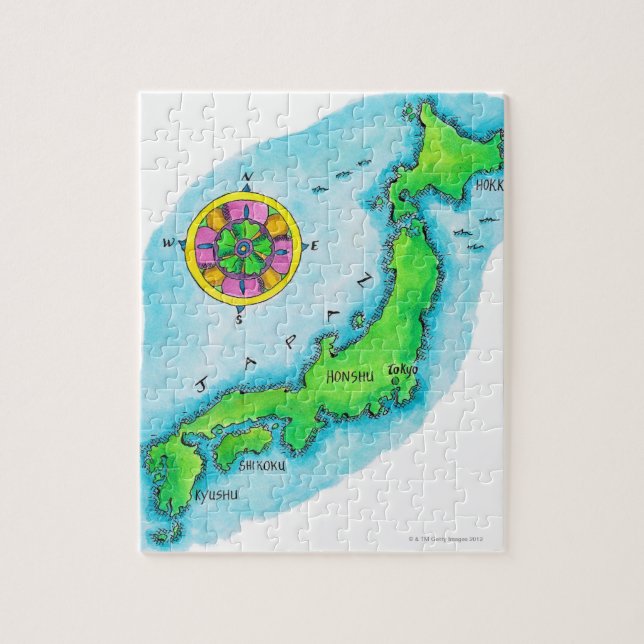 Puzzle Mapa de Japón (Vertical)