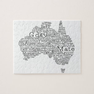 Puzzle Mapa de jerga australiana