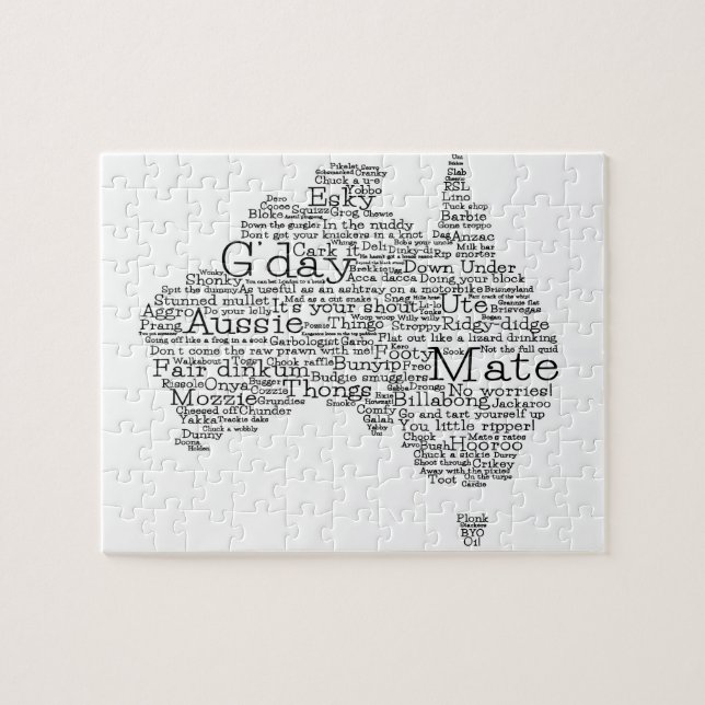 Puzzle Mapa de jerga de Australia (Horizontal)