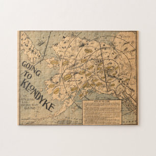 Puzzle Mapa de juegos de mesa de Alaska (1897)