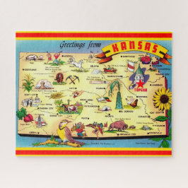 Puzzle Mapa de Kansas 16x20